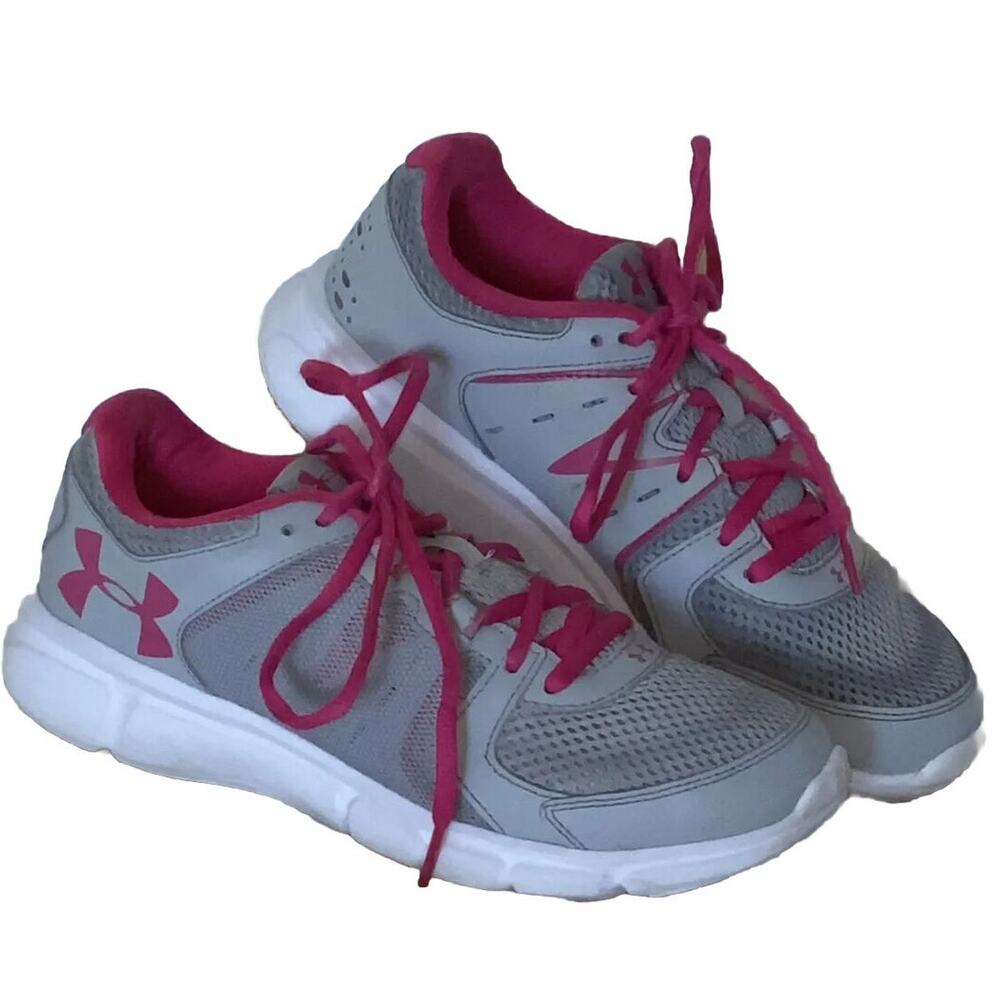 Under Armour Thrill 2 Gray/Pink Running Athletic Comfort Sneakers Size 7